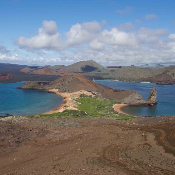 Galapagos Landschaft Luftaufnahme