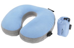 TSK Shop Freizeit Lifestyle & Accessoires Cocoon ergonomische Air-Core Nackenstütze light-blue/grey 38x27x11cm Microfaser